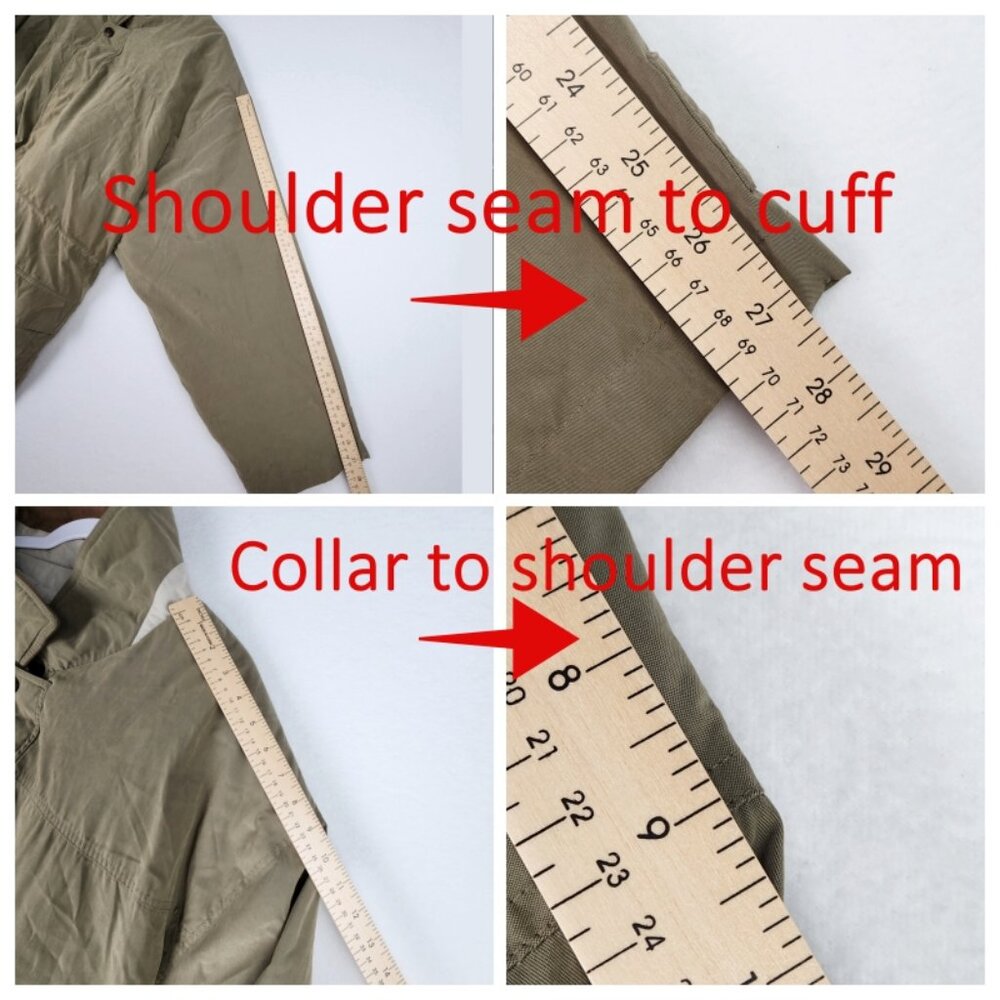 Members Only Mens 5X Green Field Coat Leather Collar Removable Quilted Liner - Picture 15 of 16